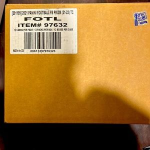 2021 Panini Prizm Football 1st Off The Line Hobby 12 Box Case